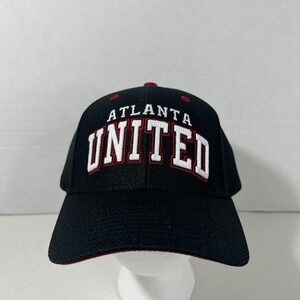MLS Mens One Size Black Atlanta United FC Iconic Adjustable Snapback Hat NWT‎